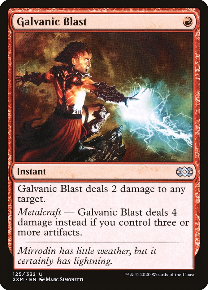 Galvanic Blast, Double masters Card Art
