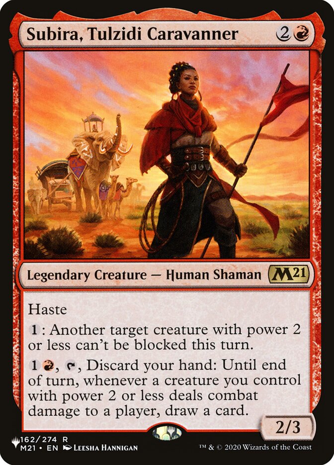 Subira, Tulzidi Caravanner, The list Card Art