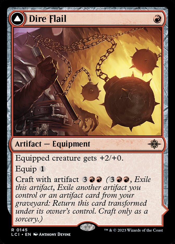 Dire Flail // Dire Blunderbuss, The lost caverns of ixalan Card Art