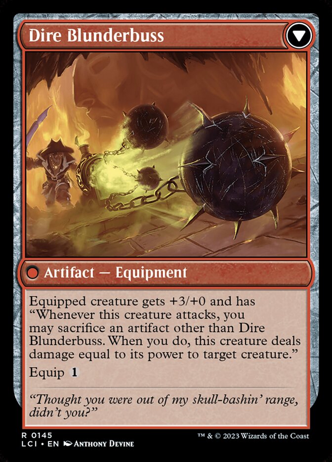 Dire Flail // Dire Blunderbuss, The lost caverns of ixalan Card Art