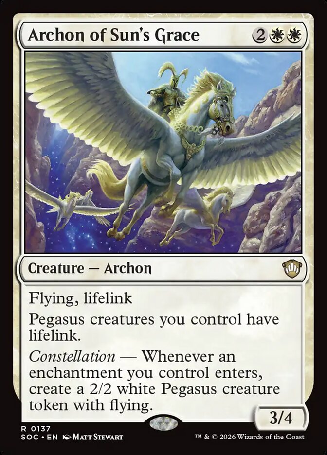 Archon of Sun's Grace, Secrets Of Strixhaven Commander Card Art