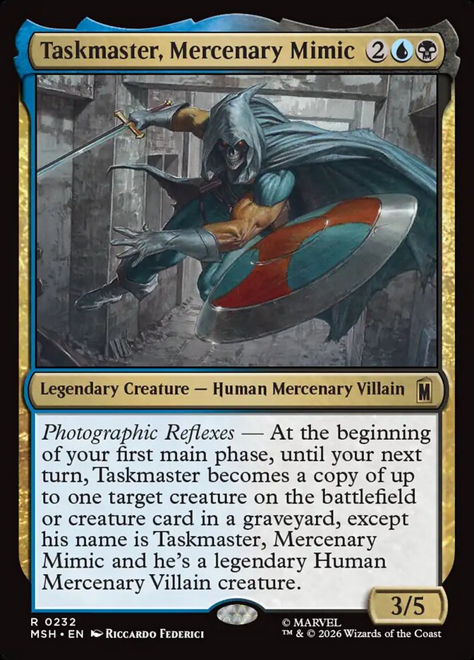 Taskmaster, Mercenary Mimic, Marvel Super Heroes Card Art