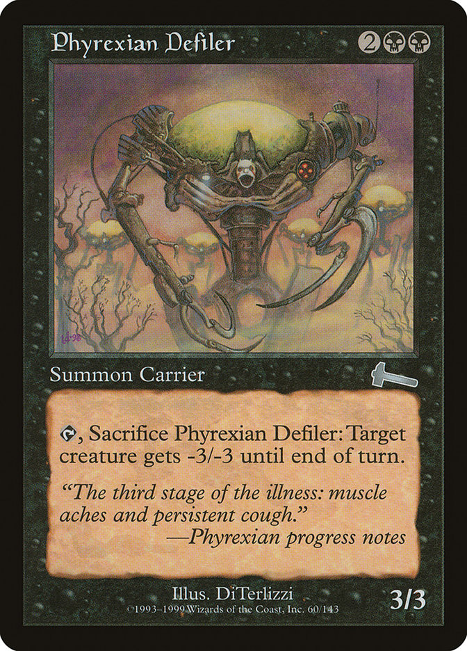 Phyrexian Defiler, Urza's legacy Card Art