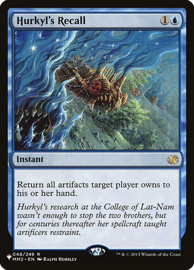 Hurkyl's Recall, The List Card Art