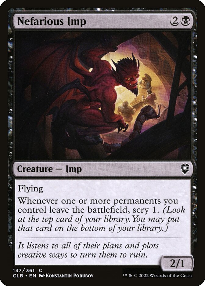 Nefarious Imp, Commander Legends: Battle For Baldur'S Gate Card Art