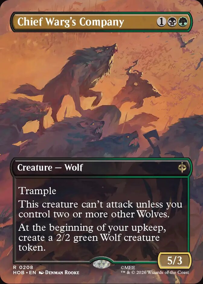 Chief Warg's Company, The Hobbit Card Art