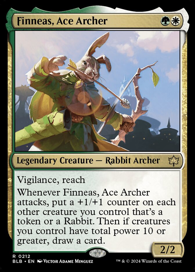 Finneas, Ace Archer, Bloomburrow Card Art