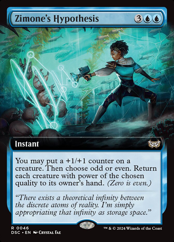 Zimone's Hypothesis, Duskmourn: house of horror commander Card Art