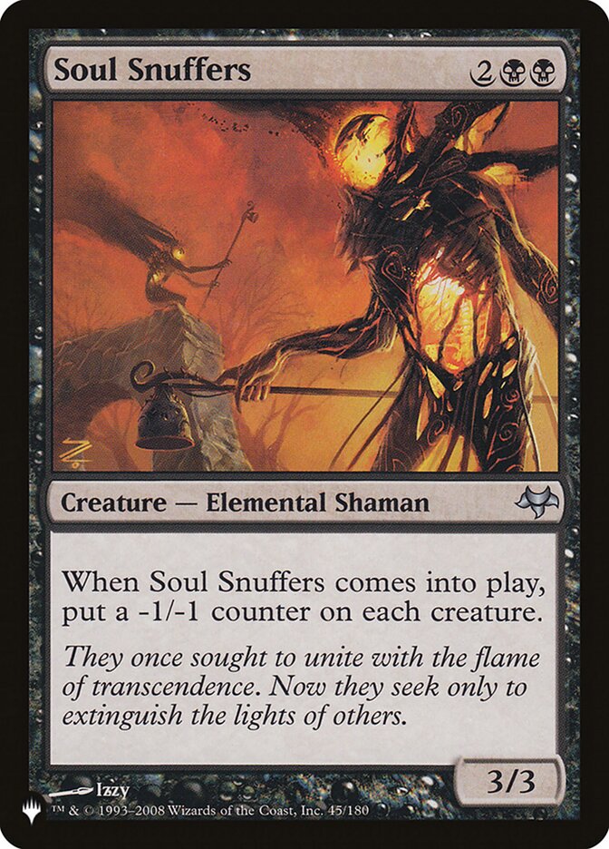 Soul Snuffers, The list Card Art