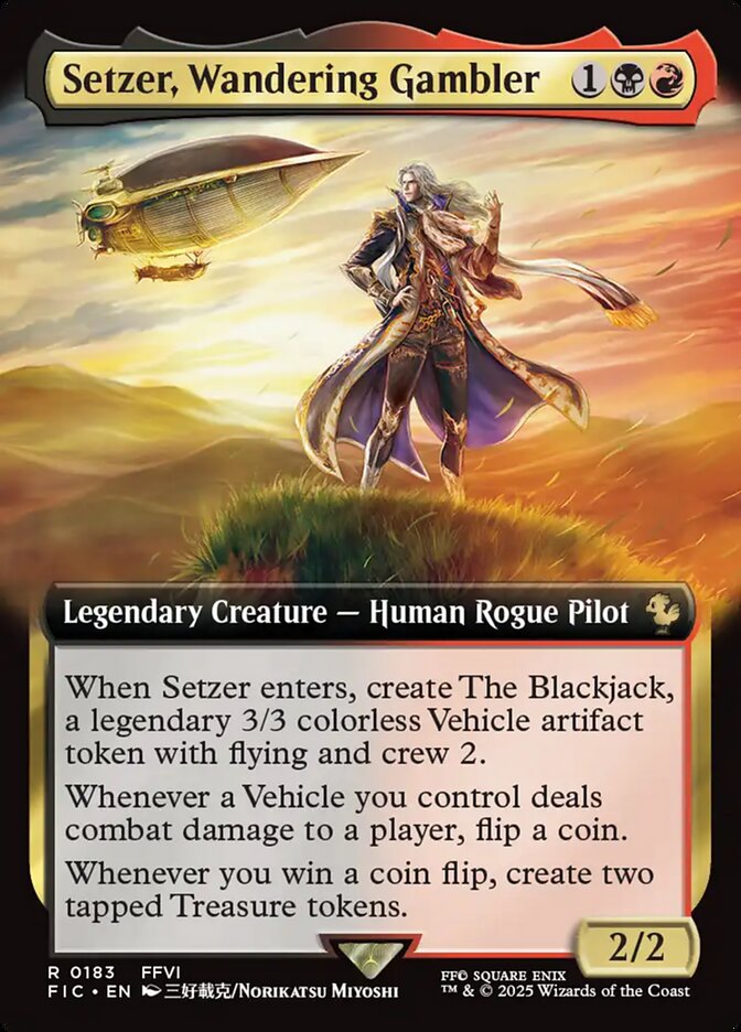 Setzer, Wandering Gambler, Final Fantasy Commander Card Art