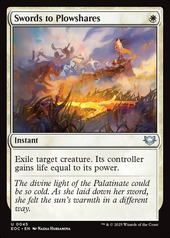 Swords to Plowshares, Edge Of Eternities Commander Card Art