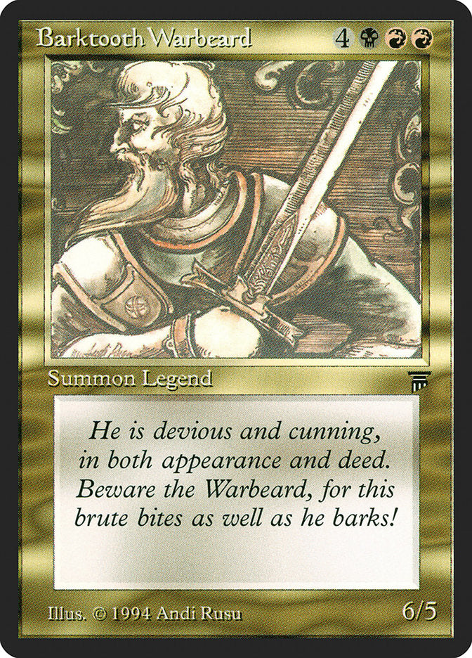 Barktooth Warbeard, Legends Card Art