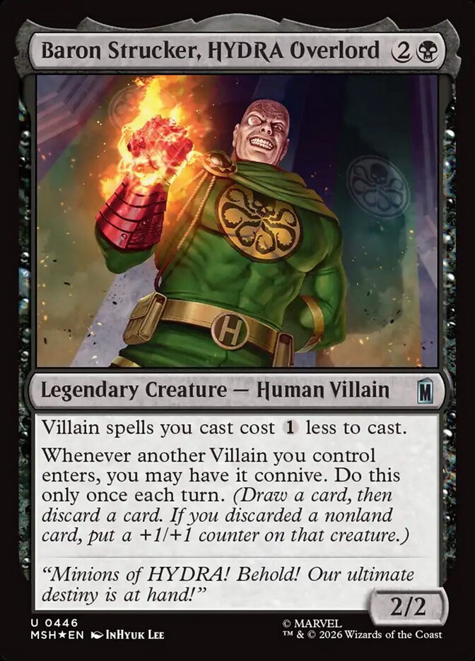 Baron Strucker, HYDRA Overlord, Marvel Super Heroes Card Art