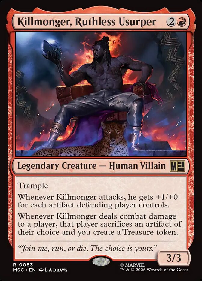 Killmonger, Ruthless Usurper, Marvel Super Heroes Commander Card Art