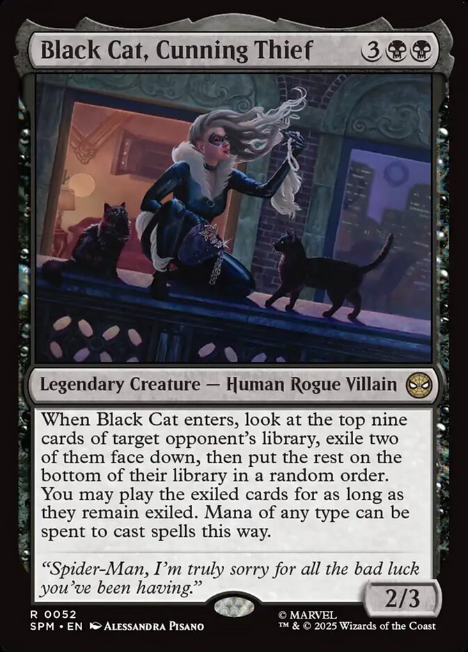 Black Cat, Cunning Thief, Marvel'S Spider-Man Card Art