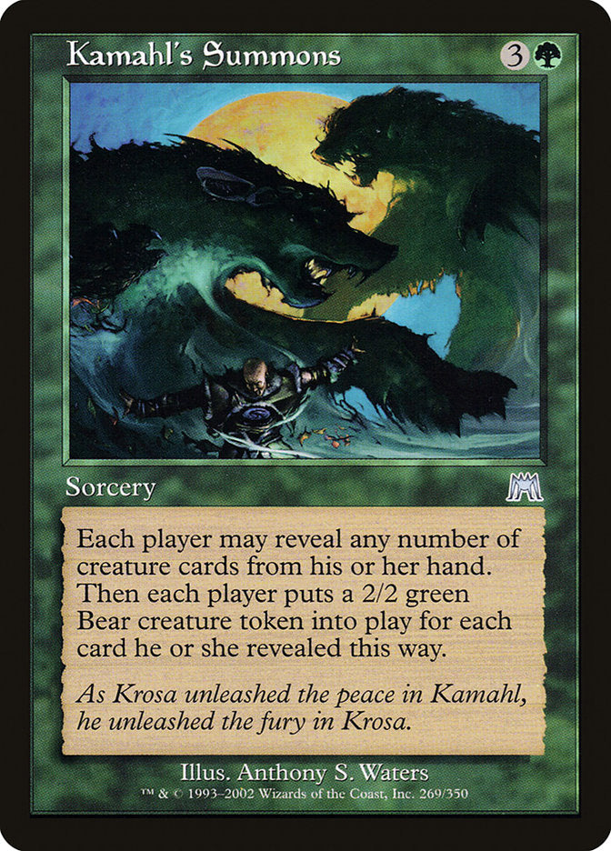Kamahl's Summons, Onslaught Card Art