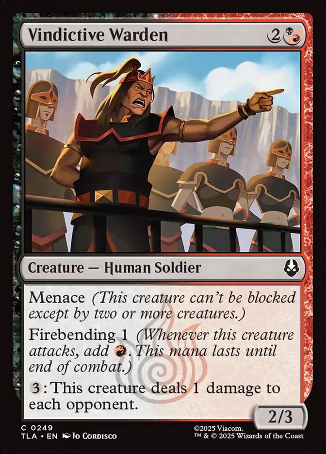 Vindictive Warden, Avatar: The Last Airbender Card Art