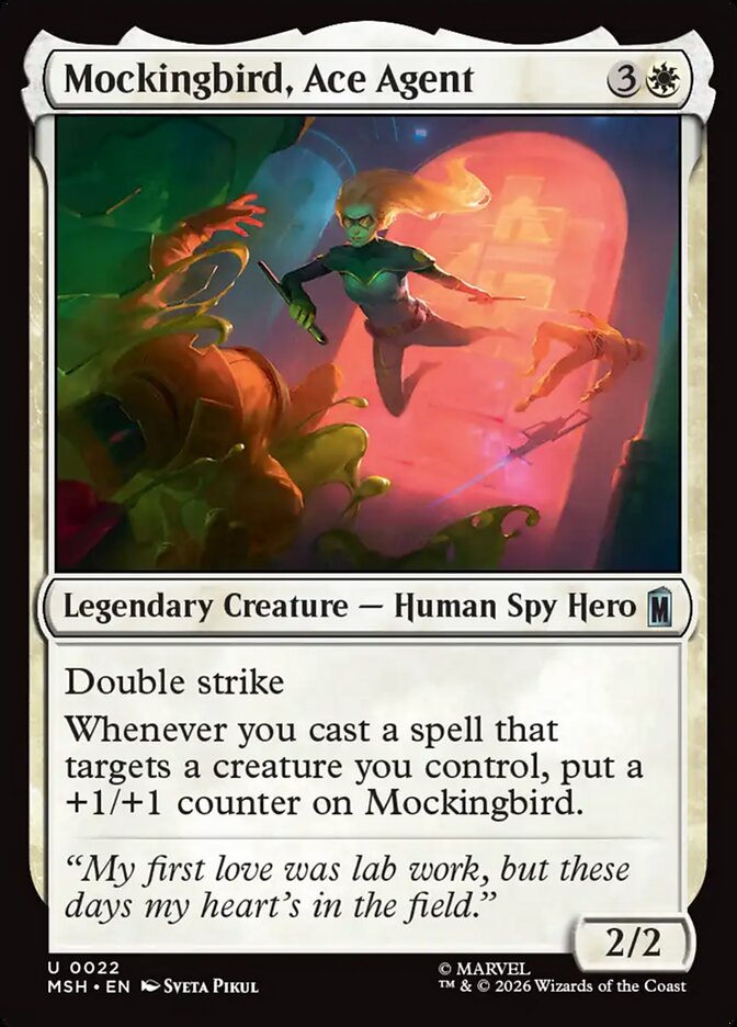 Mockingbird, Ace Agent, Marvel Super Heroes Card Art