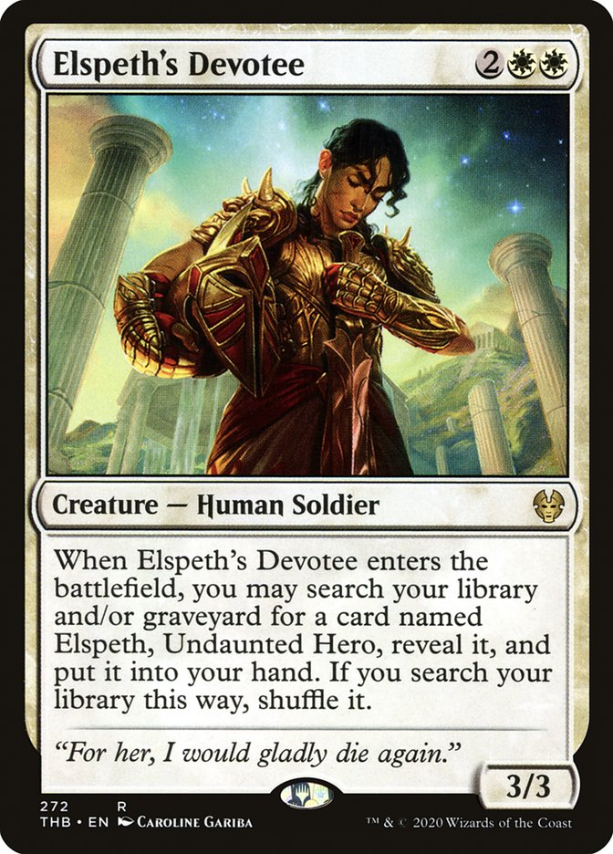 Elspeth's Devotee, Theros beyond death Card Art