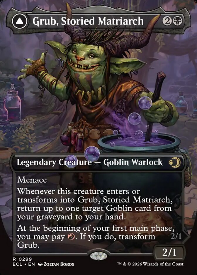 Grub, Storied Matriarch // Grub, Notorious Auntie, Lorwyn Eclipsed Card Art