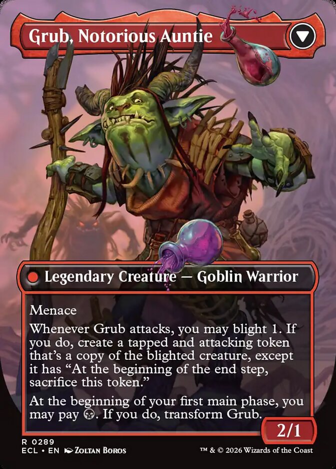 Grub, Storied Matriarch // Grub, Notorious Auntie, Lorwyn Eclipsed Card Art