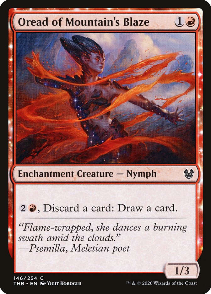 Oread of Mountain's Blaze, Theros beyond death Card Art