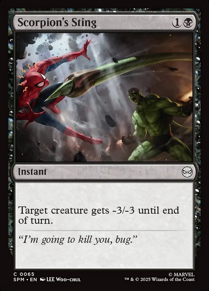Scorpion's Sting, Marvel'S Spider-Man Card Art