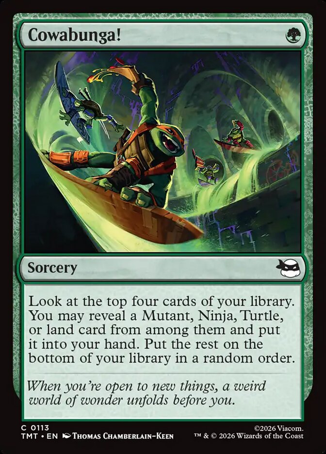 Cowabunga!, Teenage Mutant Ninja Turtles Card Art