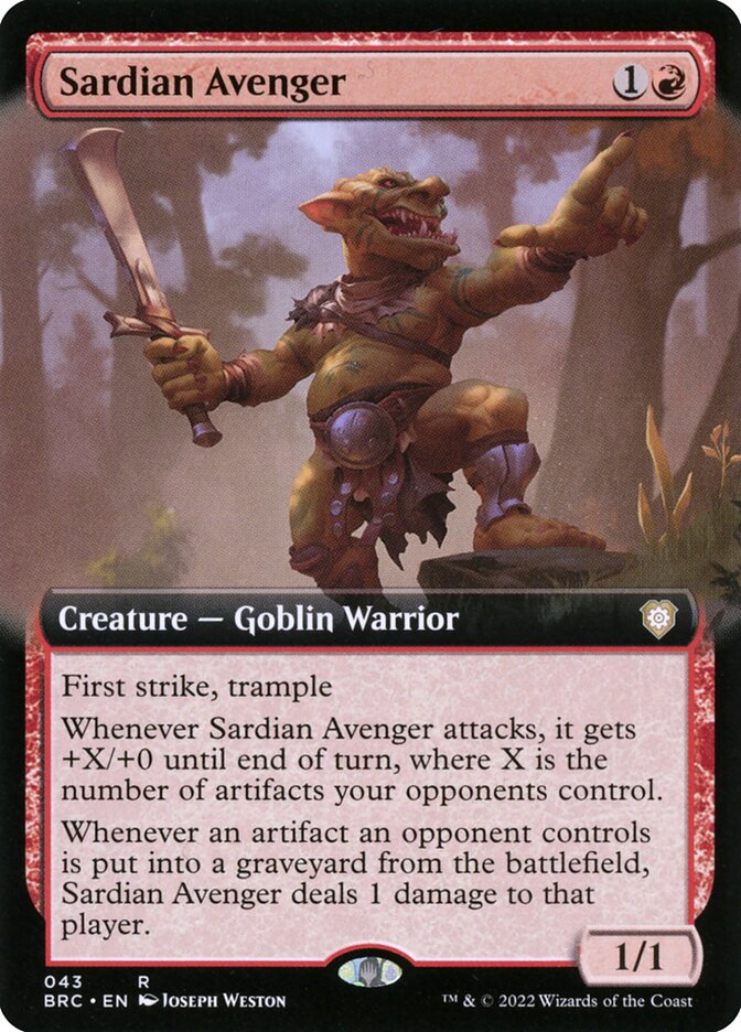 Sardian Avenger, The Brothers' War Commander Card Art