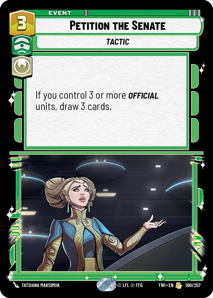 Petition the Senate, Twilight of the Republic Card Art