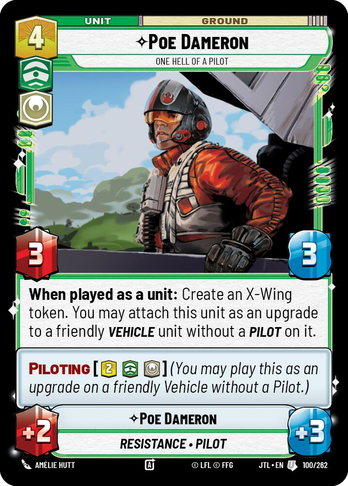 Poe Dameron, One Hell of a Pilot, Jump to Lightspeed Card Art