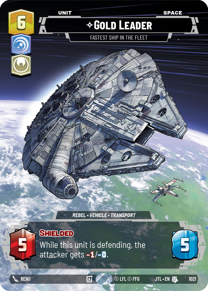 Gold Leader, Fastest Ship in the Fleet, Jump to Lightspeed Card Art