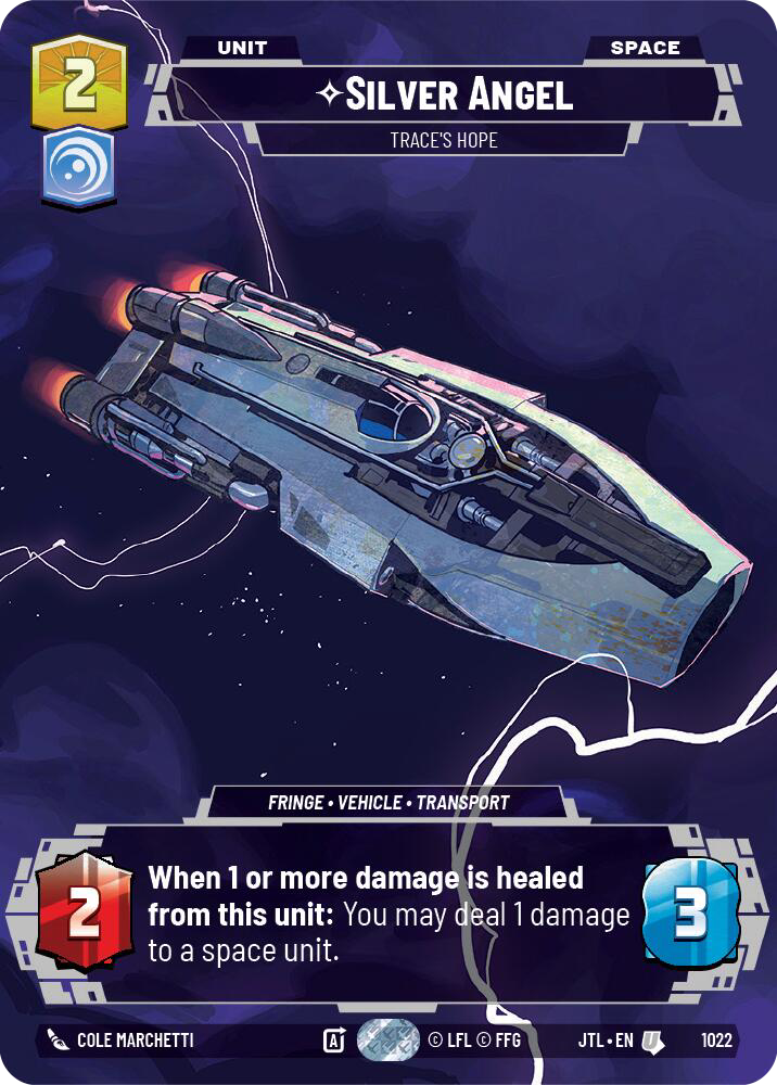 Silver Angel, Trace's Hope, Jump to Lightspeed Card Art