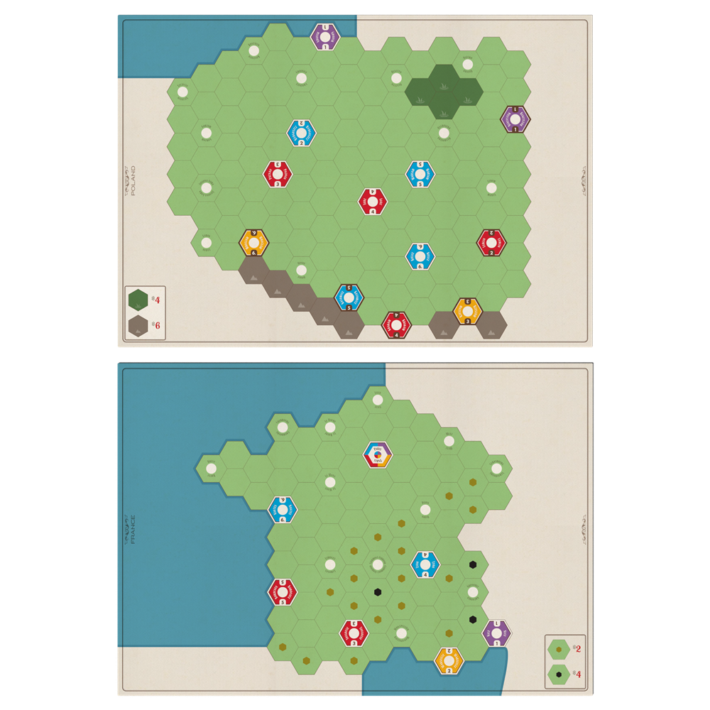 Age Of Steam: Deluxe - Expansion - France & Poland Maps