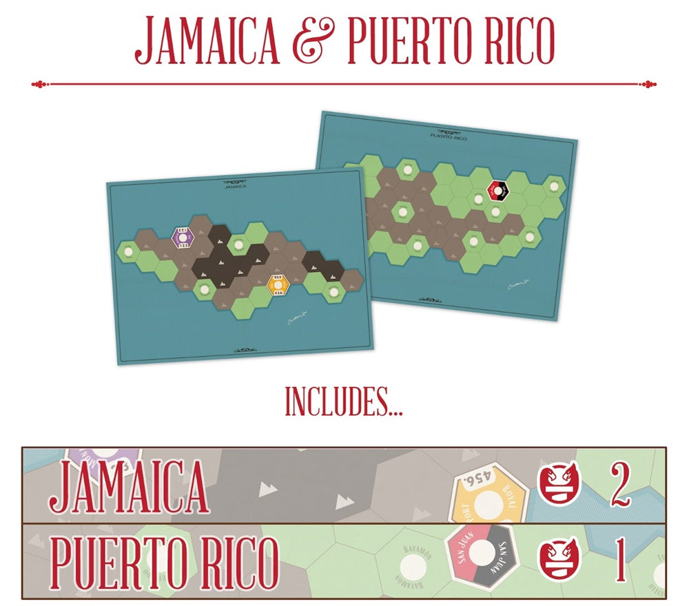 Age Of Steam: Deluxe - Expansion - Jamaica & Puerto Rico Maps