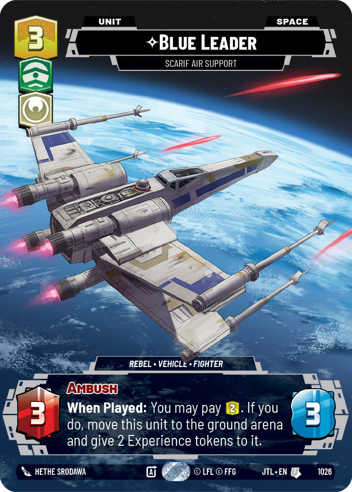 Blue Leader, Scarif Air Support, Jump to Lightspeed Card Art