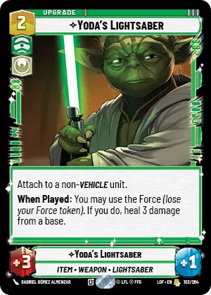 Yoda's Lightsaber, Legends of the Force Card Art