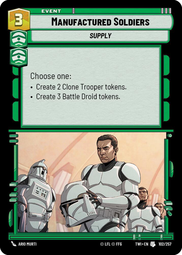 Manufactured Soldiers, Twilight of the Republic Card Art
