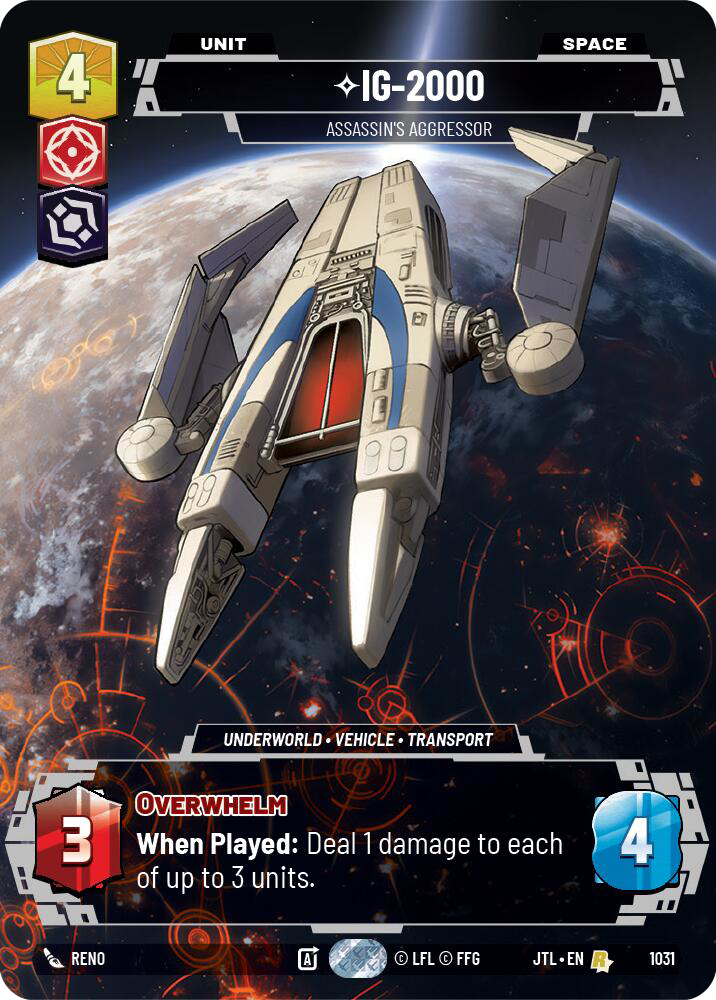 IG-2000, Assassin's Aggressor, Jump to Lightspeed Card Art