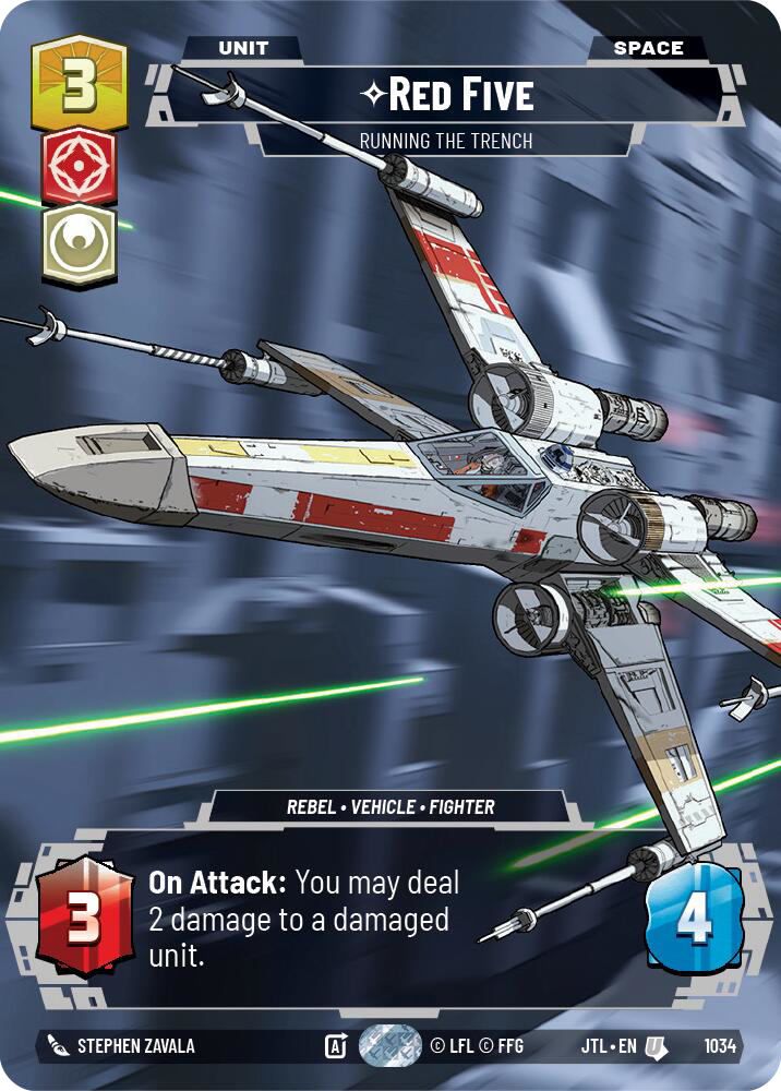 Red Five, Running the Trench, Jump to Lightspeed Card Art