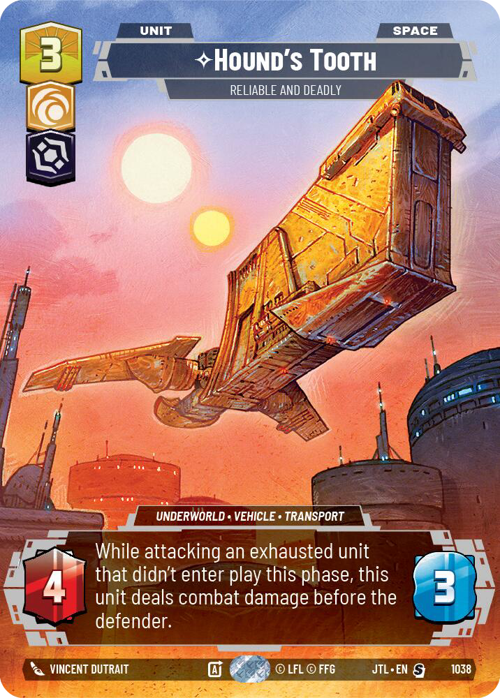 Hound's Tooth, Reliable and Deadly, Jump to Lightspeed Card Art