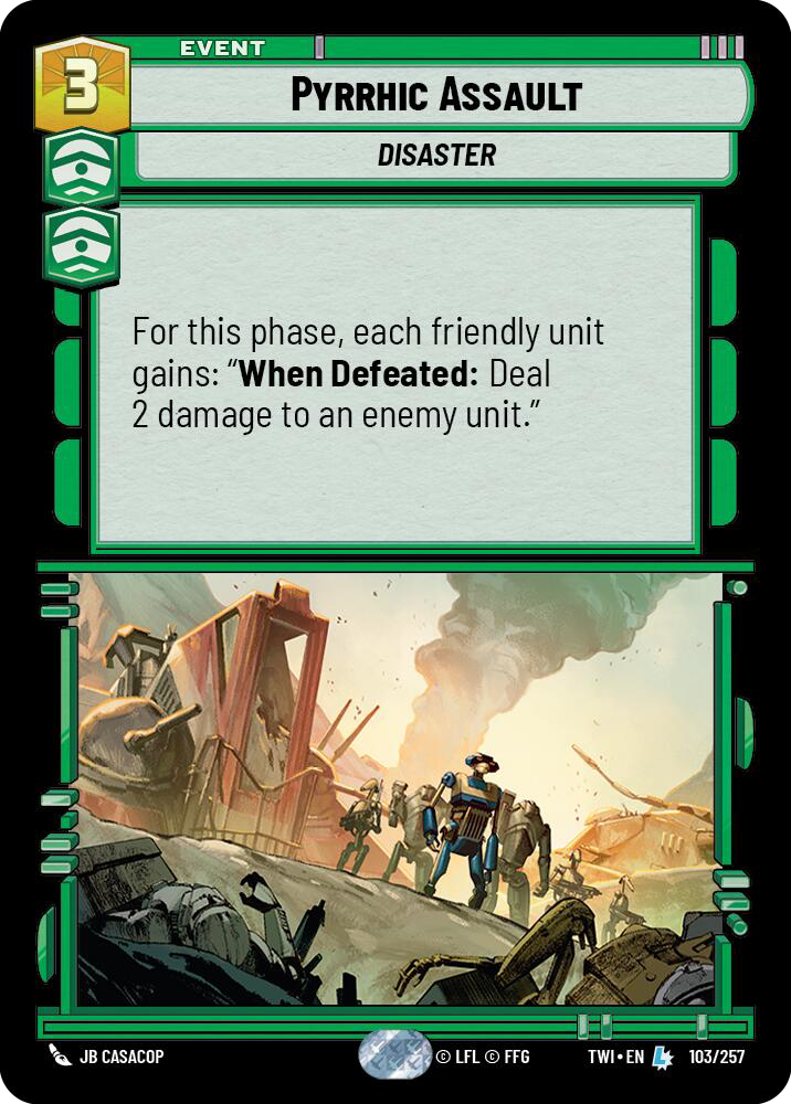 Pyrrhic Assault, Twilight of the Republic Card Art