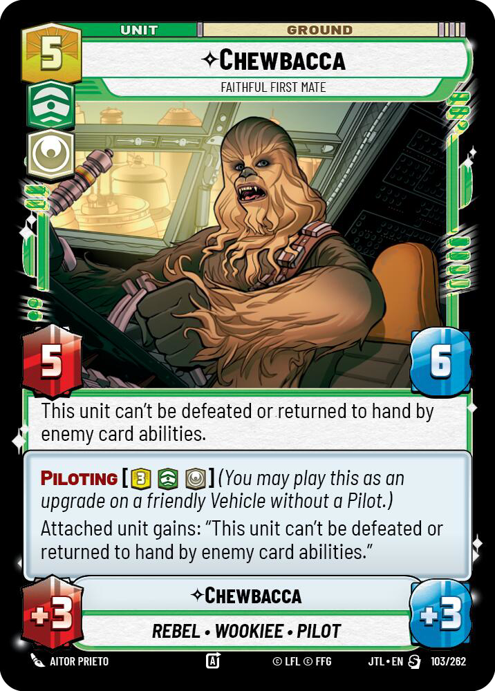 Chewbacca, Faithful First Mate, Jump to Lightspeed Card Art