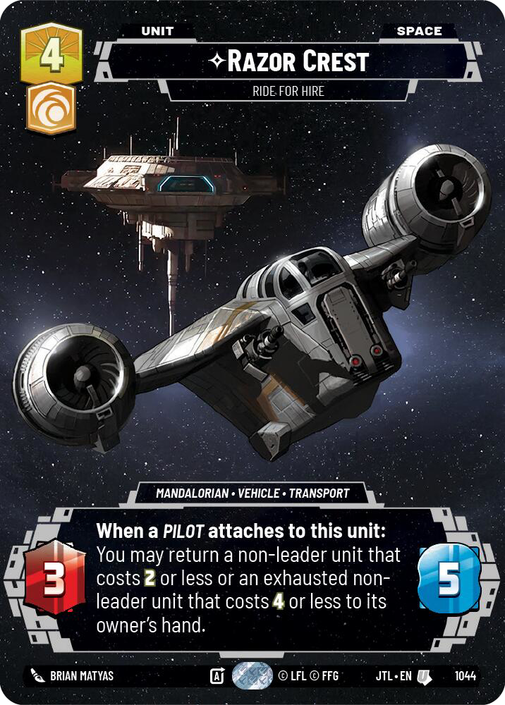 Razor Crest, Ride For Hire, Jump to Lightspeed Card Art