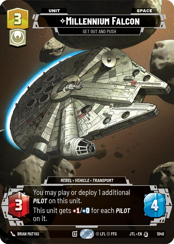 Millennium Falcon, Get Out And Push, Jump to Lightspeed Card Art