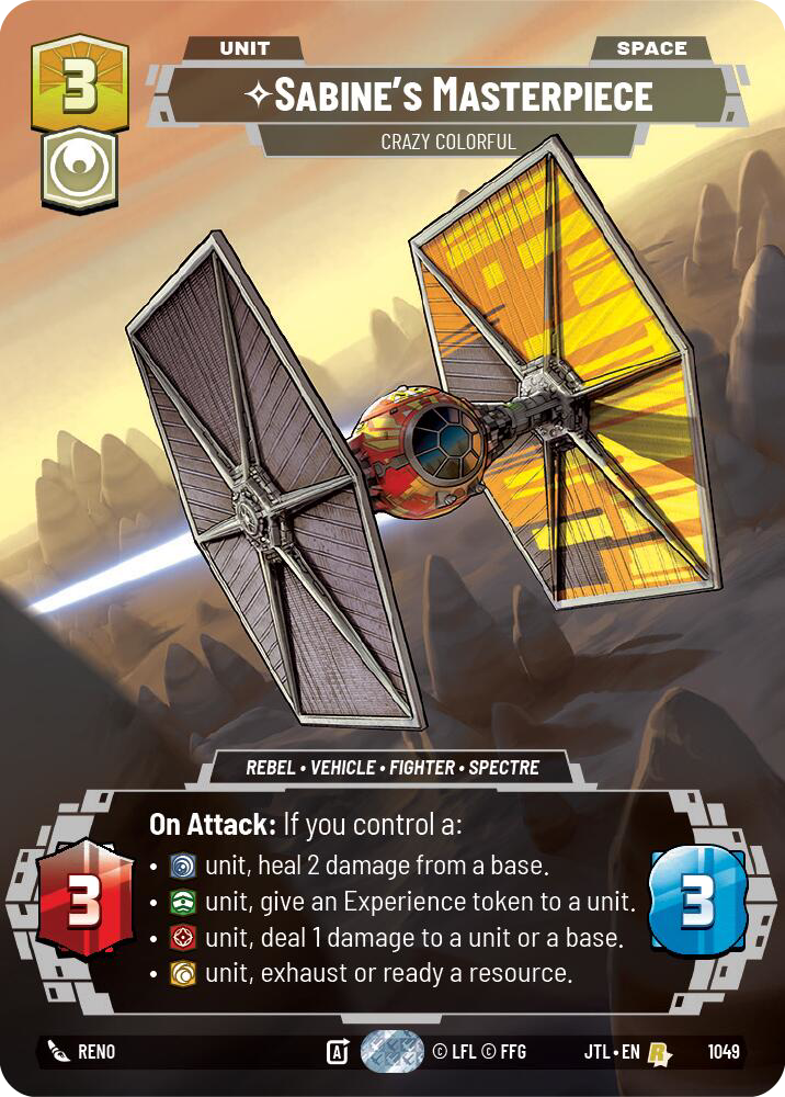 Sabine's Masterpiece, Crazy Colorful, Jump to Lightspeed Card Art