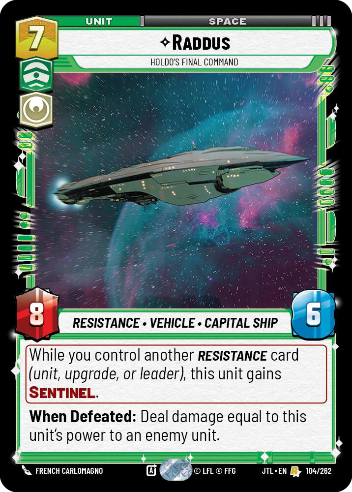 Raddus, Holdo's Final Command, Jump to Lightspeed Card Art