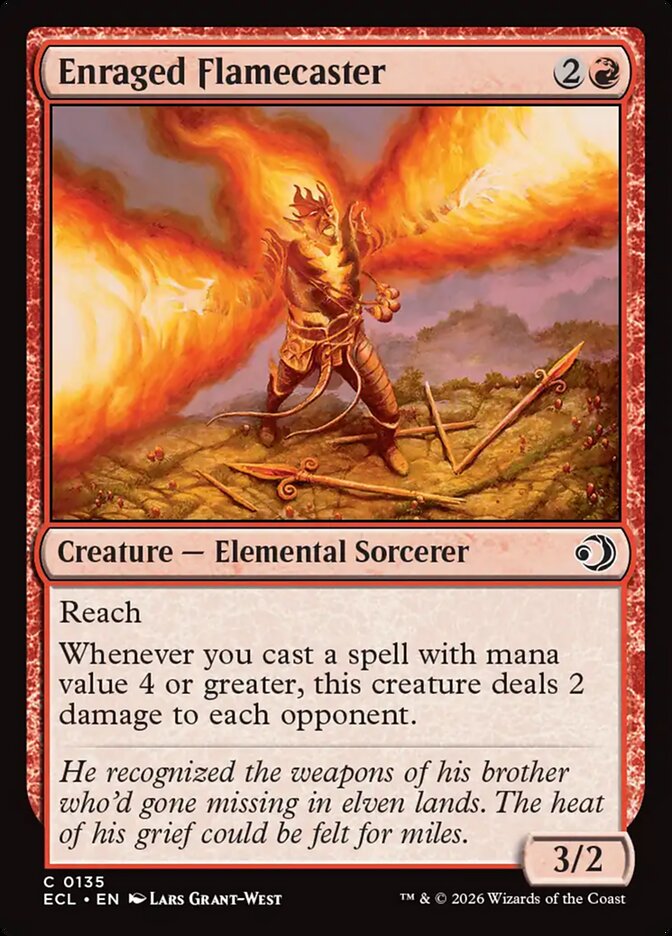 Enraged Flamecaster, Lorwyn Eclipsed Card Art