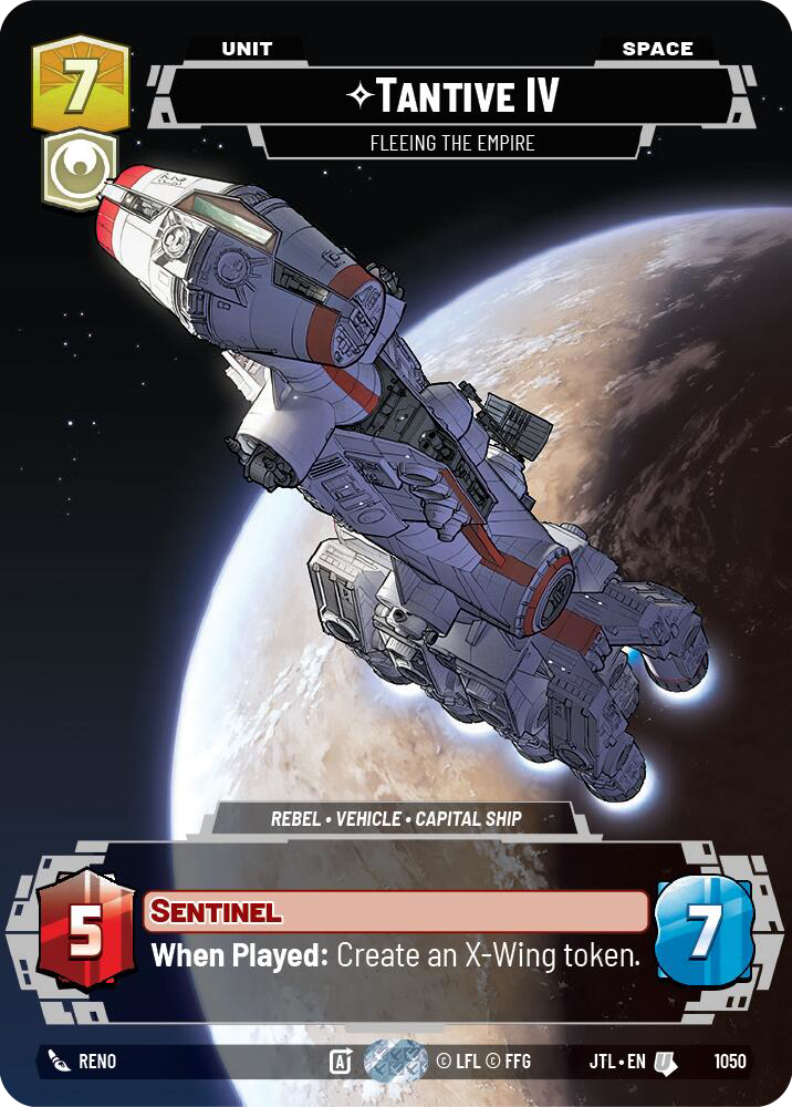 Tantive IV, Fleeing the Empire, Jump to Lightspeed Card Art