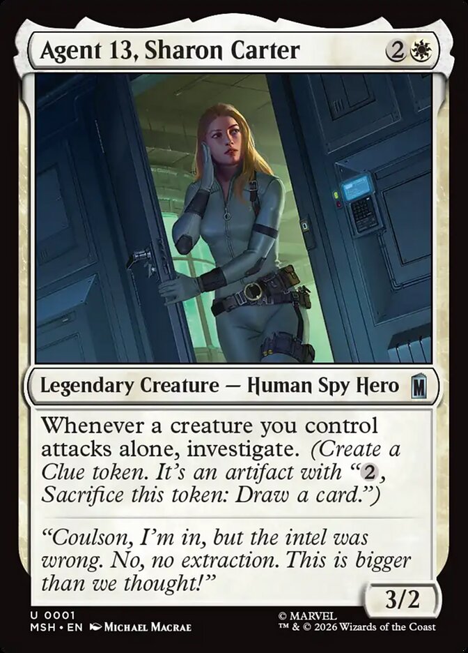 Agent 13, Sharon Carter, Marvel Super Heroes Card Art